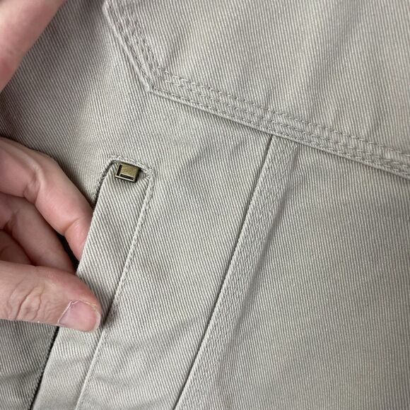 Vintage FUBU Jeans Jacket Men’s Sz XXL Khaki Denim Embroidered - Picture 8 of 13